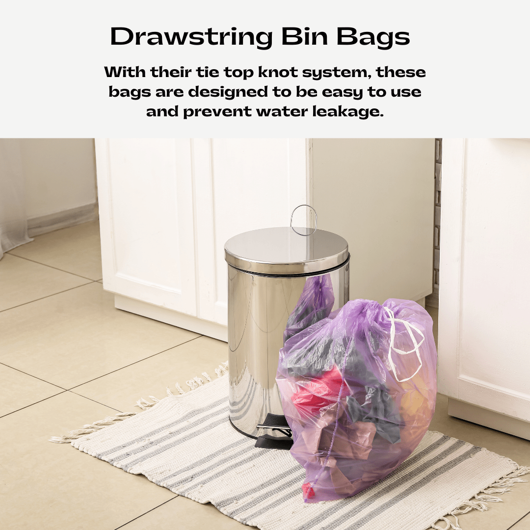 35L (375 Bags) - Lemon Scented Bin Bags with Drawsting - YouKind