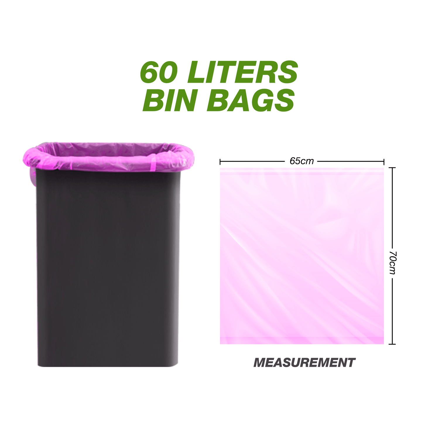 60L Bin Bags - 230 Counts Lavender Scented Bin Bags with Drawstrings - YouKind