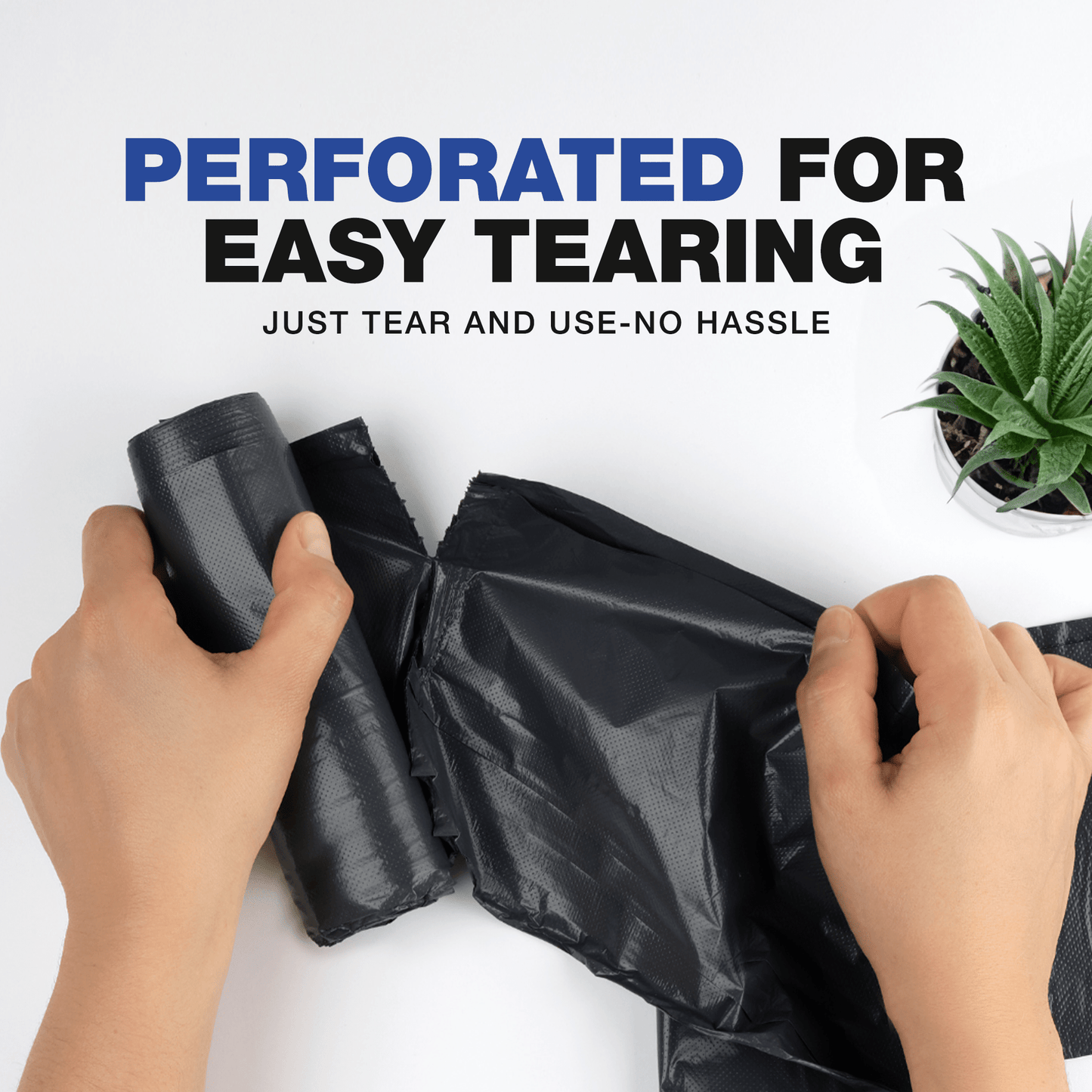 100L - 120L (10 Bags per Roll) - Black Bin Bags - 100% Made of Recycled Material - YouKind