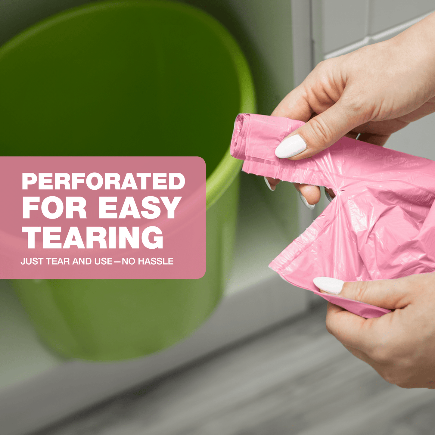 60L (250 Bags) - Rose Scented Bin Bags with Drawsting - YouKind
