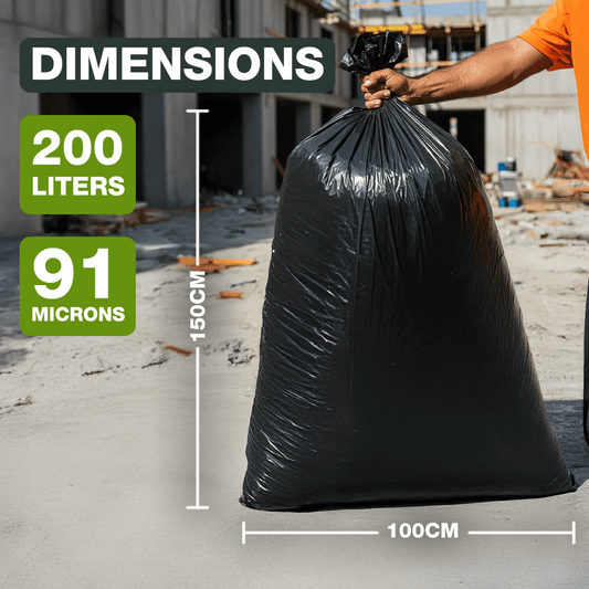 200L Extra Tough Refuse Sacks - 91µm (100 Bags) - YouKind