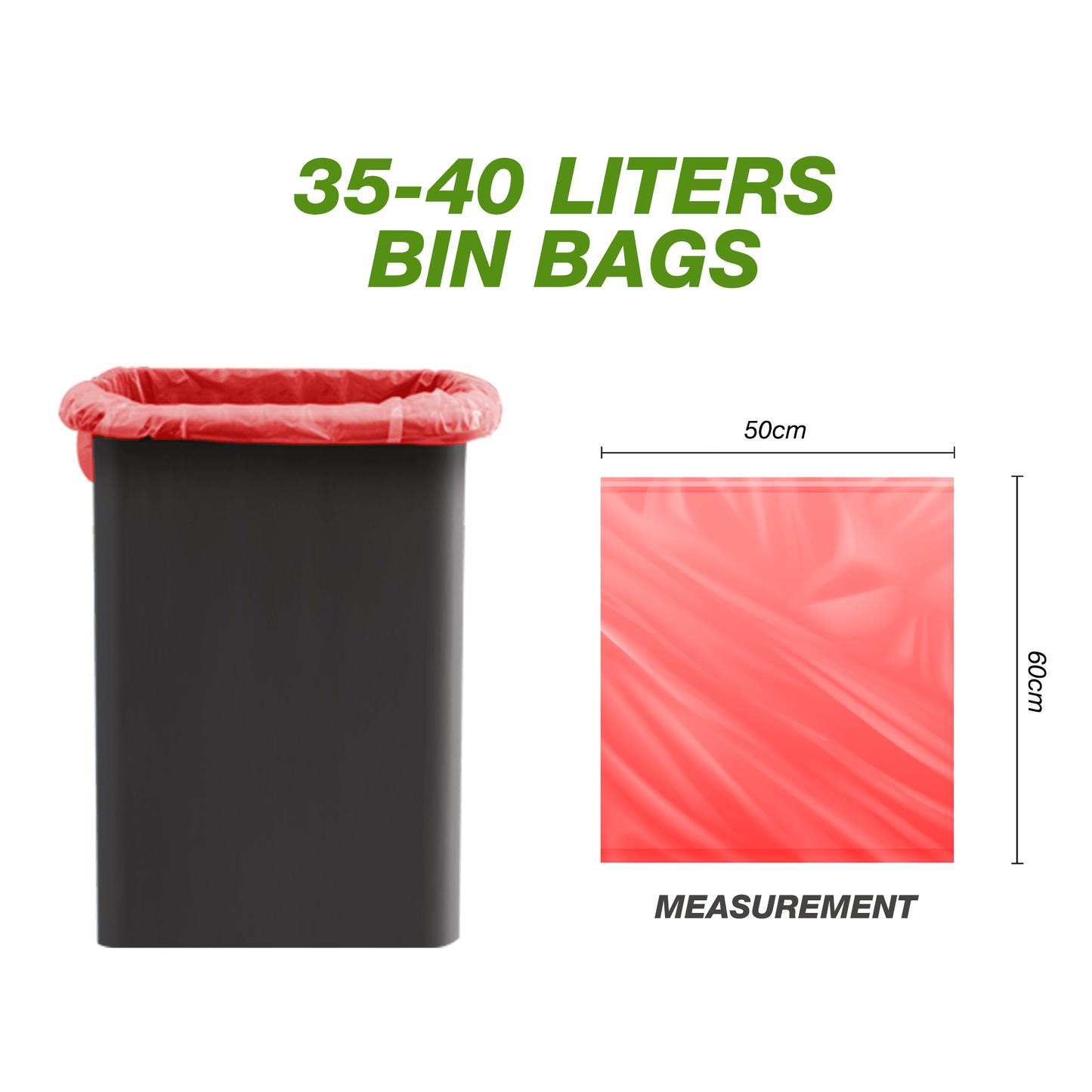 40L Bin Bags - Strawberry Scented Bin Bags with Drawstrings - YouKind