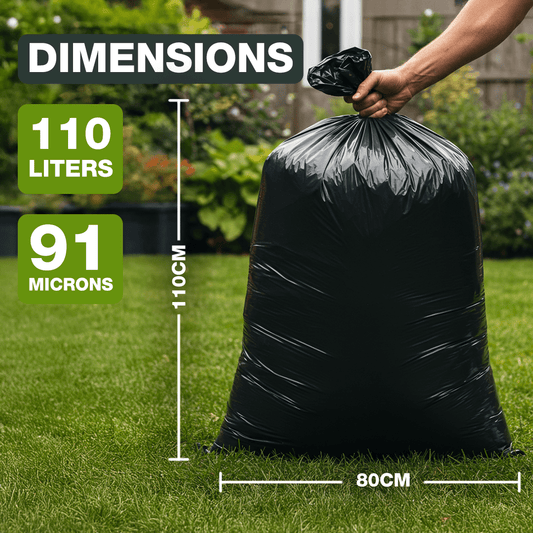 110L Extra Strong Refuse Sacks - 100µm (100 Bags) - YouKind