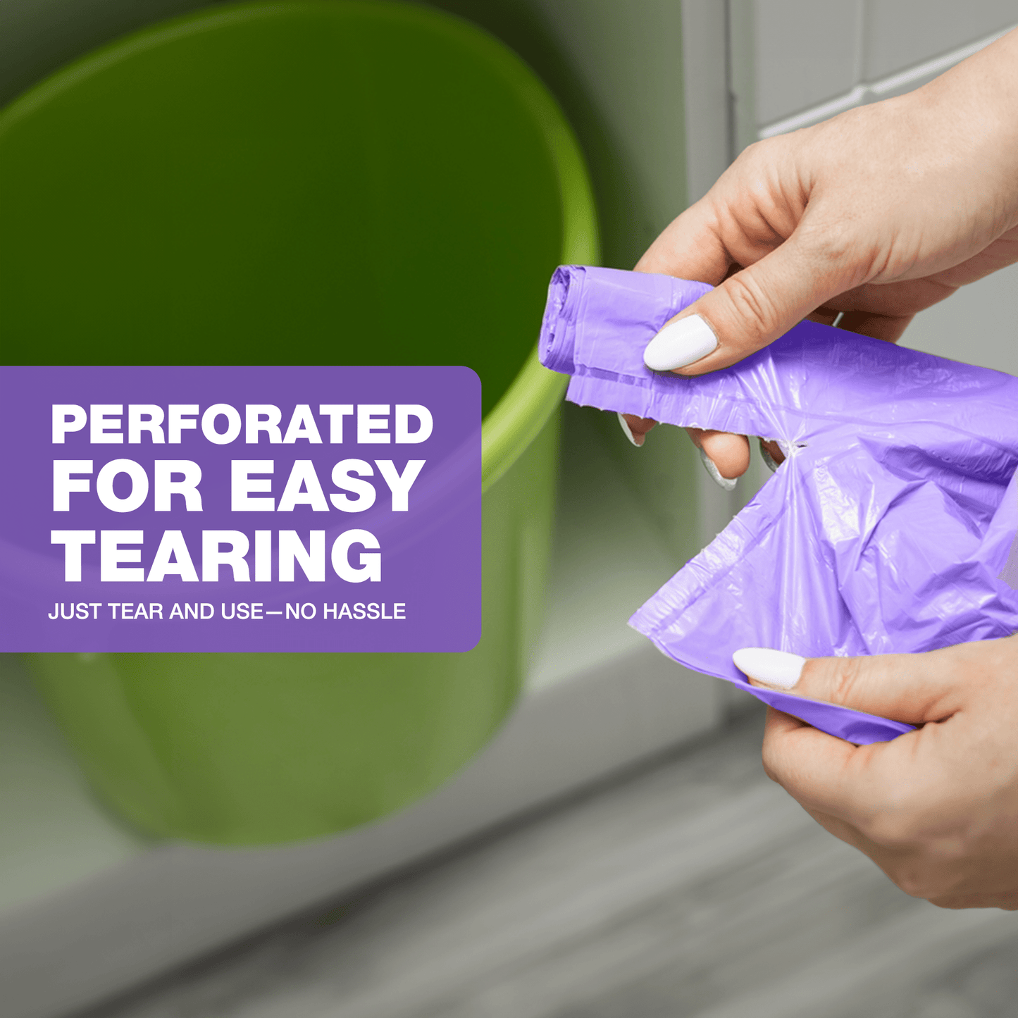 35L (15 Bags per roll) - Lavender Scented Bin Bags with Drawsting - YouKind