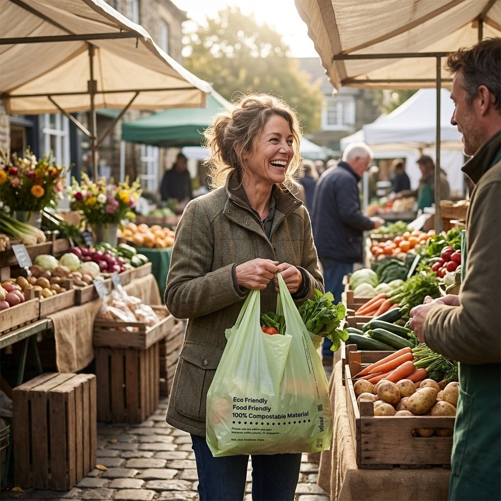 Take - aways, Shopping and Grocery Bags - 100% Compostable Carrier Bags | YouKind UK - YouKind