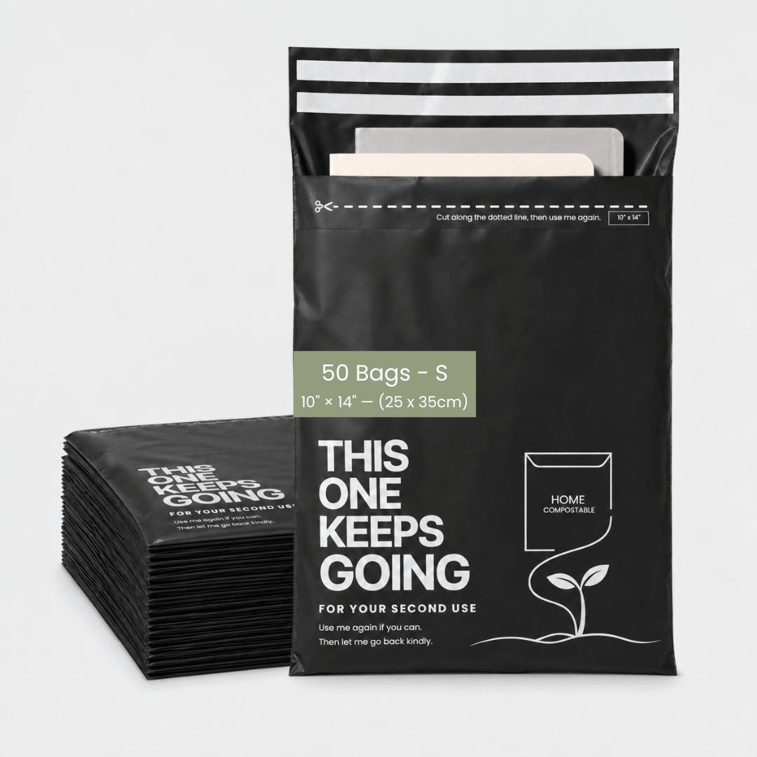 50 YouKind Small Compostable Mailing Bags | 10 x 14 Inch Mailers - YouKind