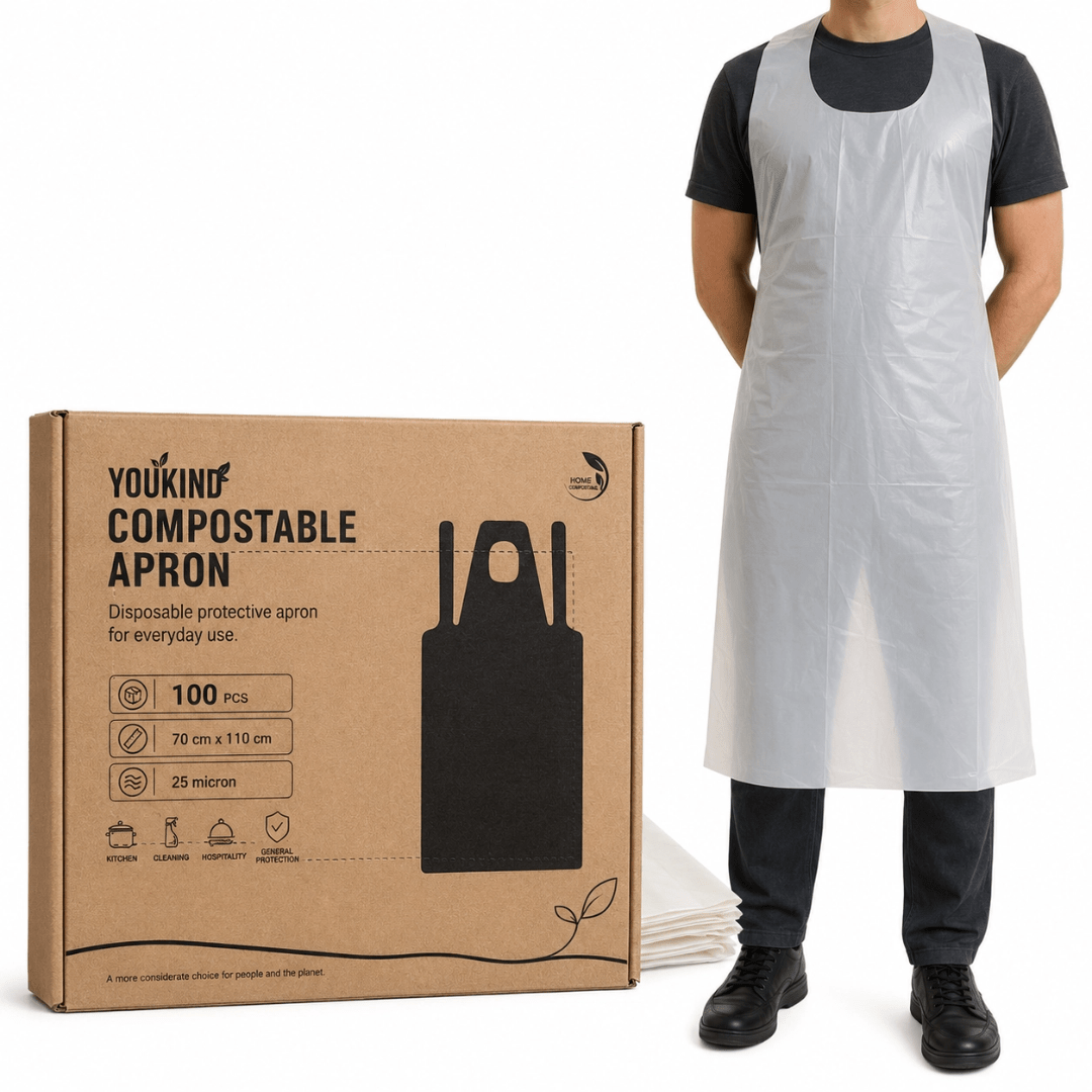 Compostable Disposable Apron, 100 Pack — Food Prep & Cleaning - YouKind