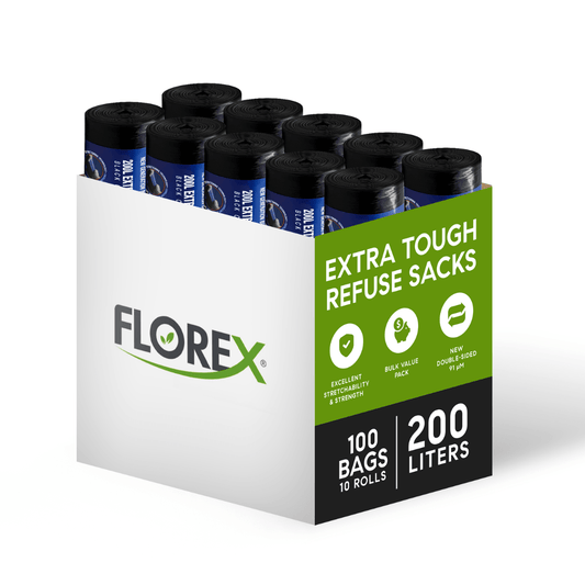 200L Extra Tough Refuse Sacks - 91µm (100 Bags) - YouKind