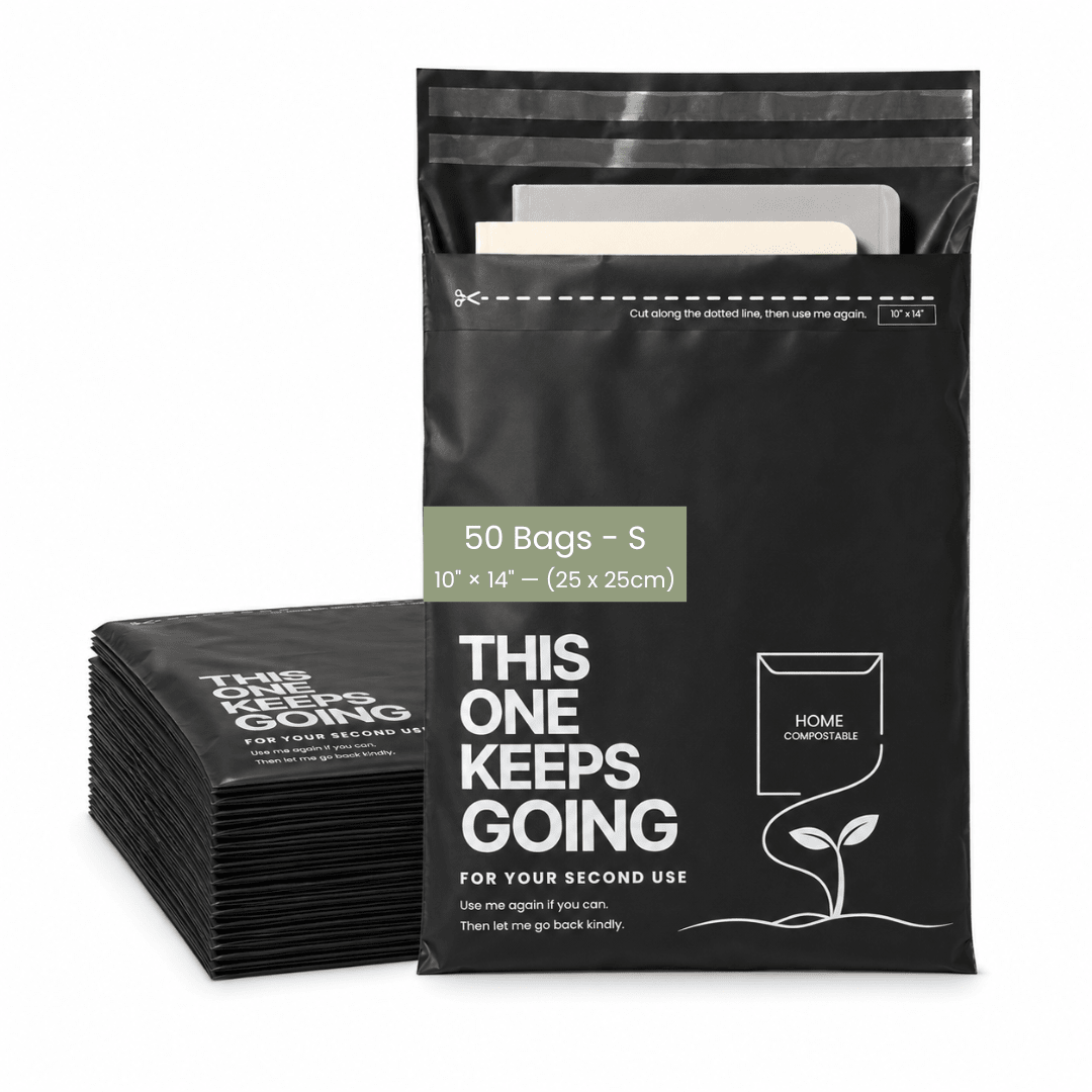 50 YouKind Small Compostable Mailing Bags | 10 x 14 Inch Mailers - YouKind