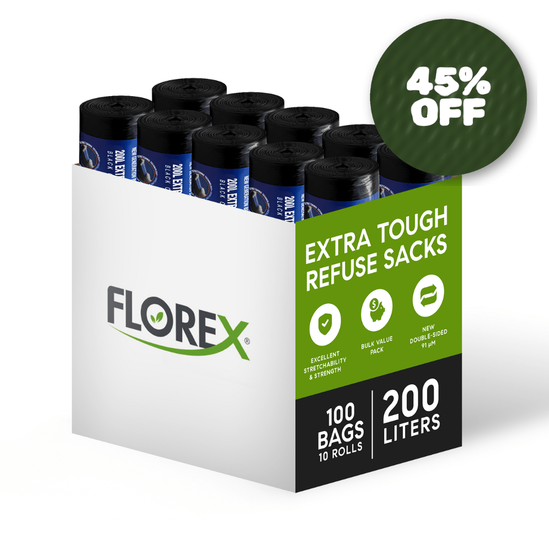 200L Extra Tough Refuse Sacks - 91µm (100 Bags) - YouKind