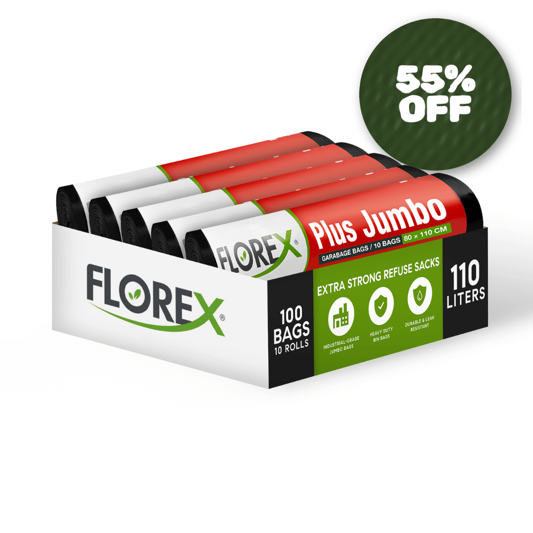 110L Extra Strong Refuse Sacks - 100µm (100 Bags) - YouKind