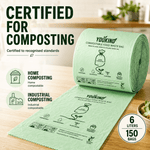 Compostable Food Waste Bags, 40 Per Roll, Kitchen Caddy Liners - YouKind