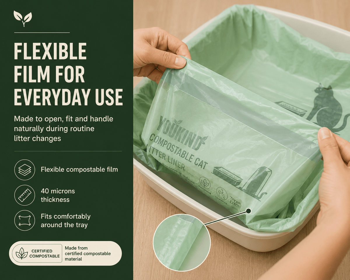 Compostable Cat Litter Liners XL | Certified | YouKind - YouKind
