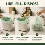 Compostable Food Waste Bags, 40 Per Roll, Kitchen Caddy Liners - YouKind