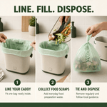 Compostable Food Waste Bags, 40 Per Roll, Kitchen Caddy Liners - YouKind