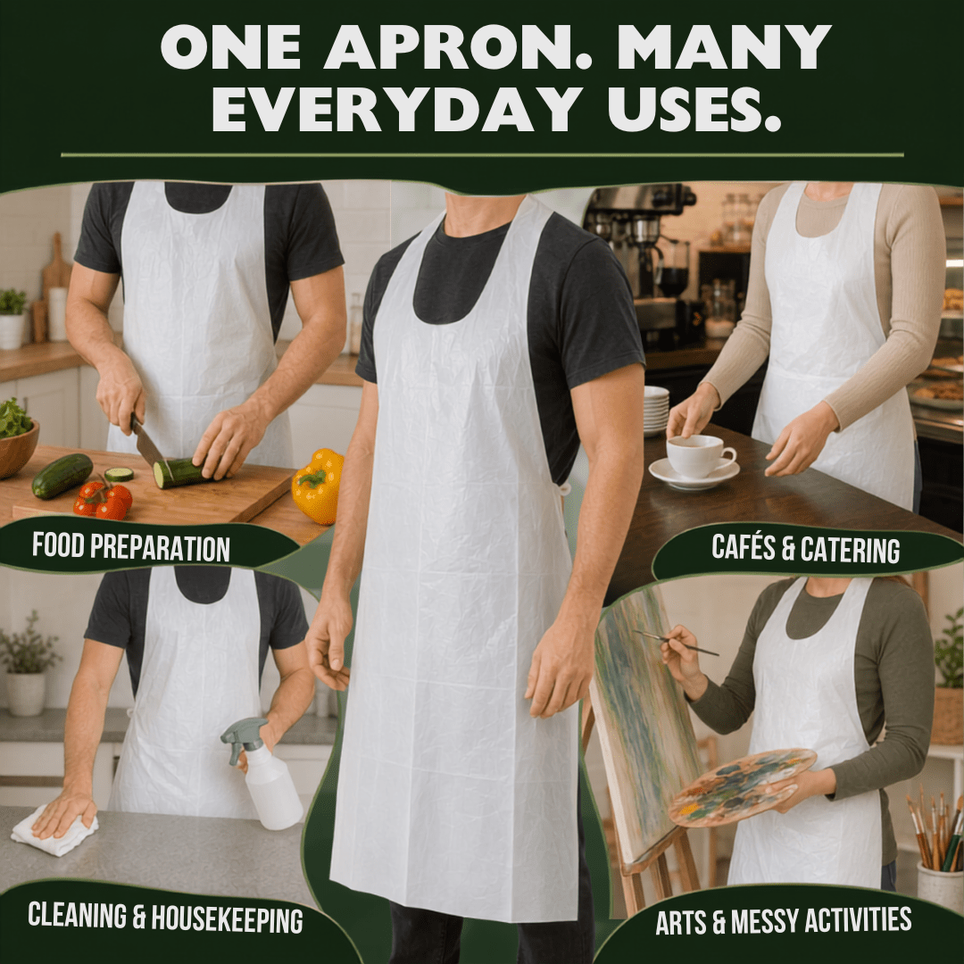 Compostable Disposable Apron, 100 Pack — Food Prep & Cleaning - YouKind