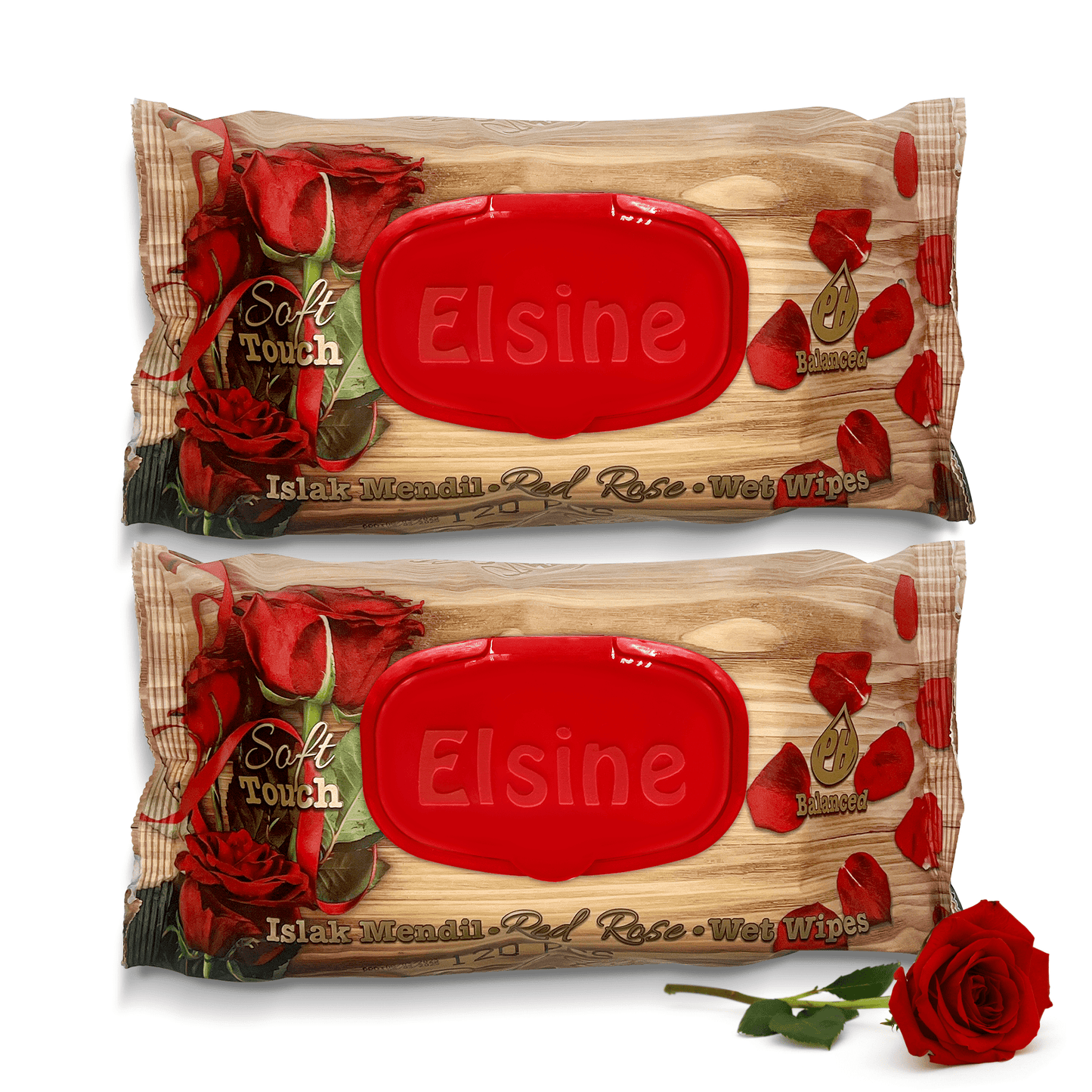 1200 Wipes - Red Rose Scented Wet Wipes - Thick and Gentle Body Cleansing Wipes - YouKind