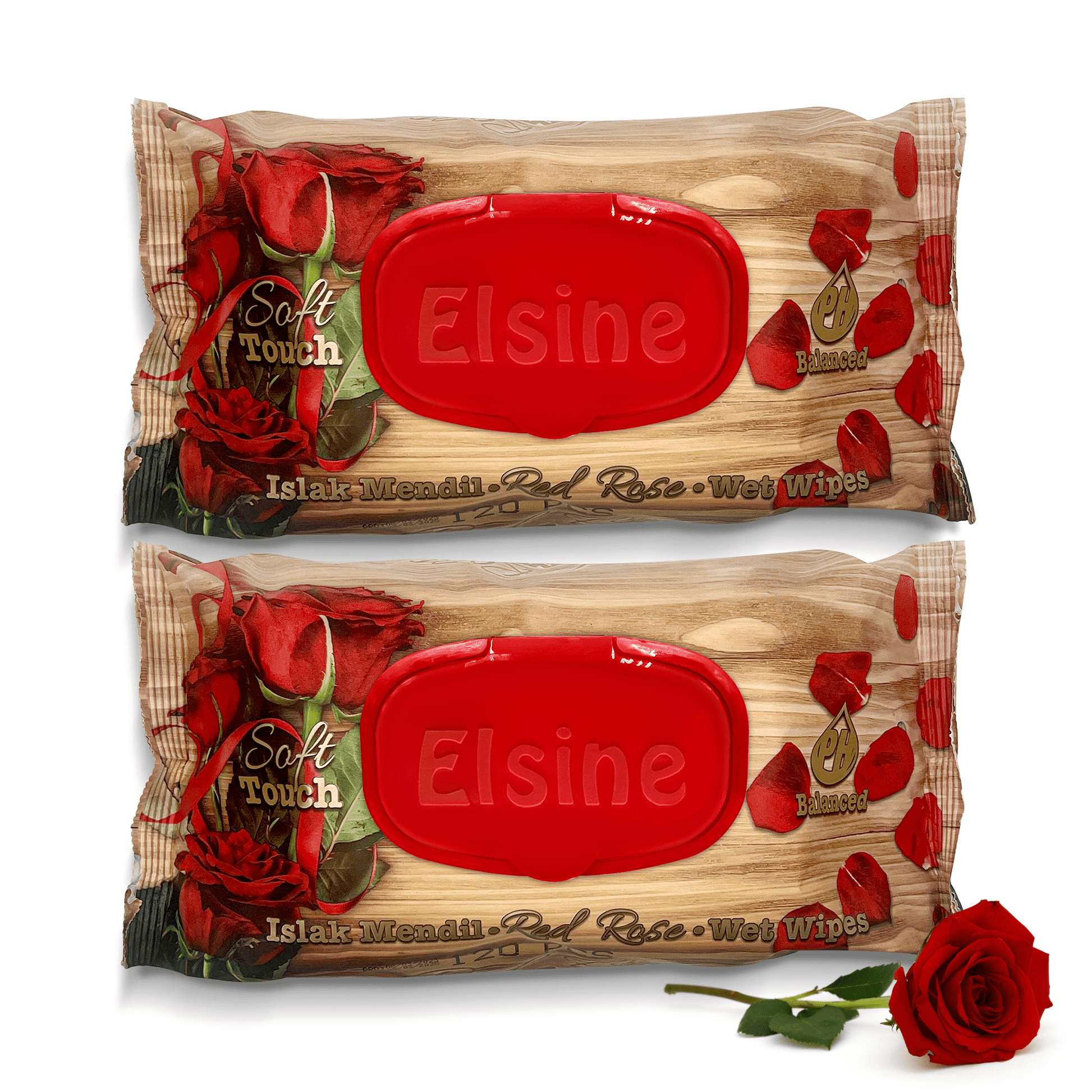 1200 Wipes - Red Rose Scented Wet Wipes - Thick and Gentle Body Cleansing Wipes - YouKind