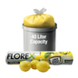 40L Bin Bags - Lemon Scented Bin Bags with Drawstrings - YouKind