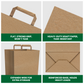 250 Bags of Medium Kraft Paper Bags with Handle - Supports Heavy Items Ideal for Restaurants, Coffee Shops, Boutique and Special Occasions