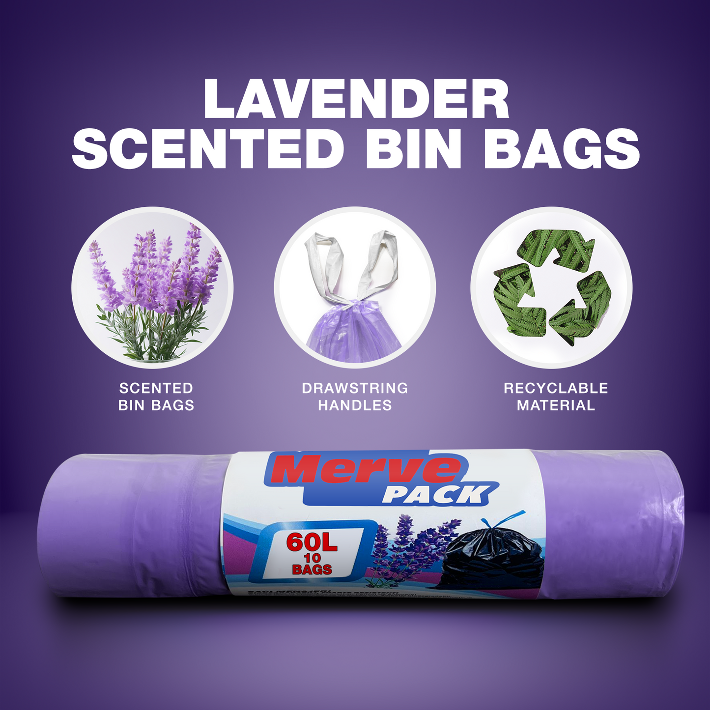 60L Bin Bags | Multi-pack