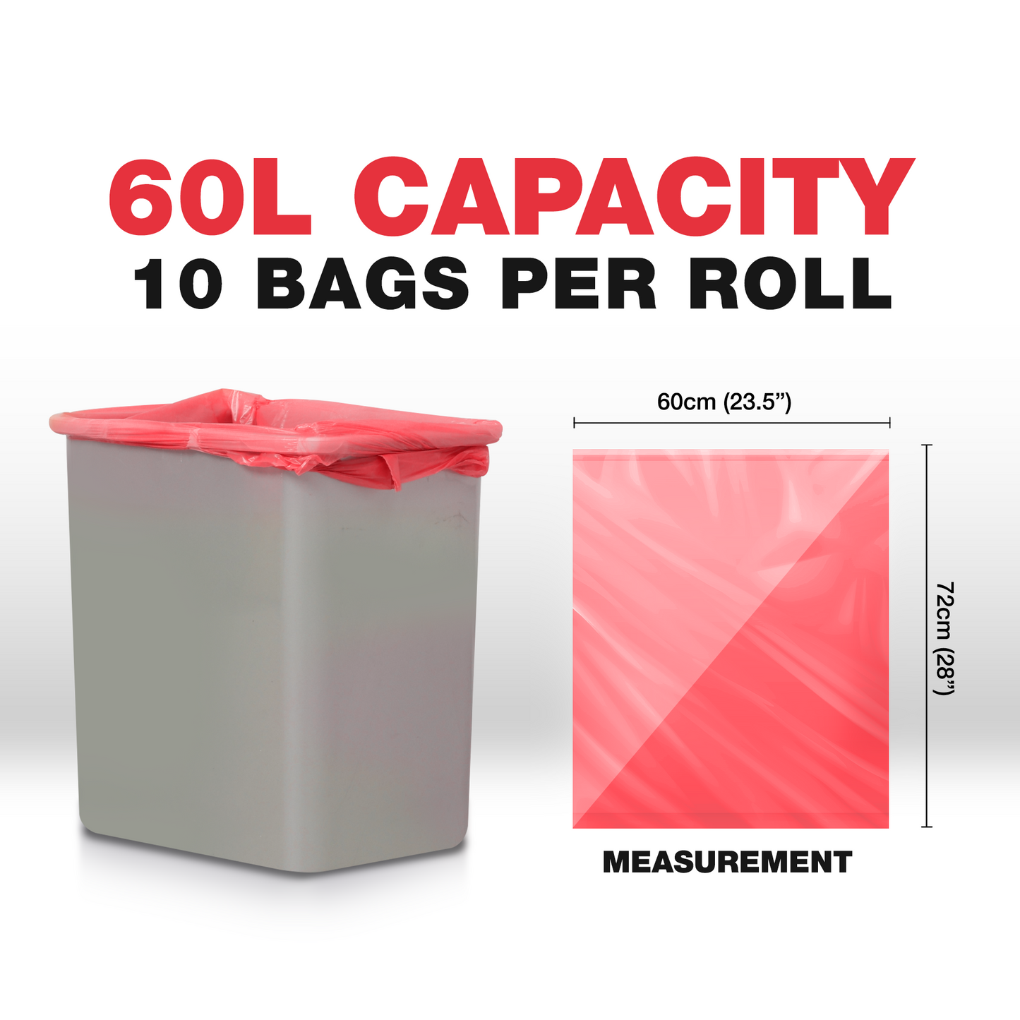 60L Kitchen Bin Liners | 250 Bags