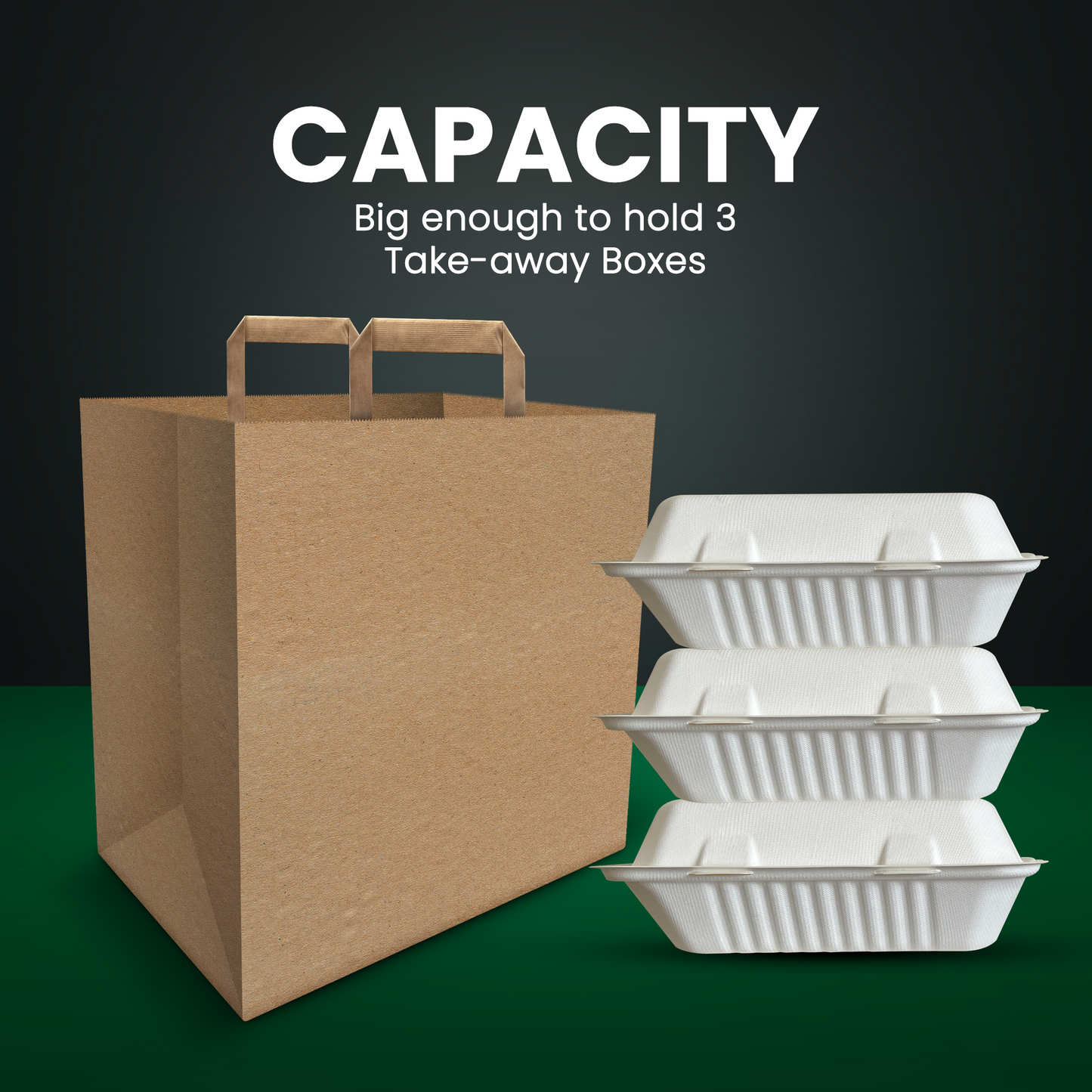 250 Bags of Medium Kraft Paper Bags with Handle - Supports Heavy Items Ideal for Restaurants, Coffee Shops, Boutique and Special Occasions