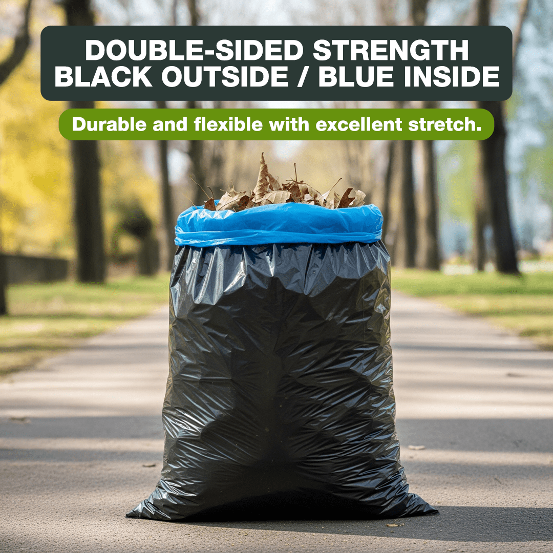 Black Bin Bags 100L Strong (86mc) - YouKind