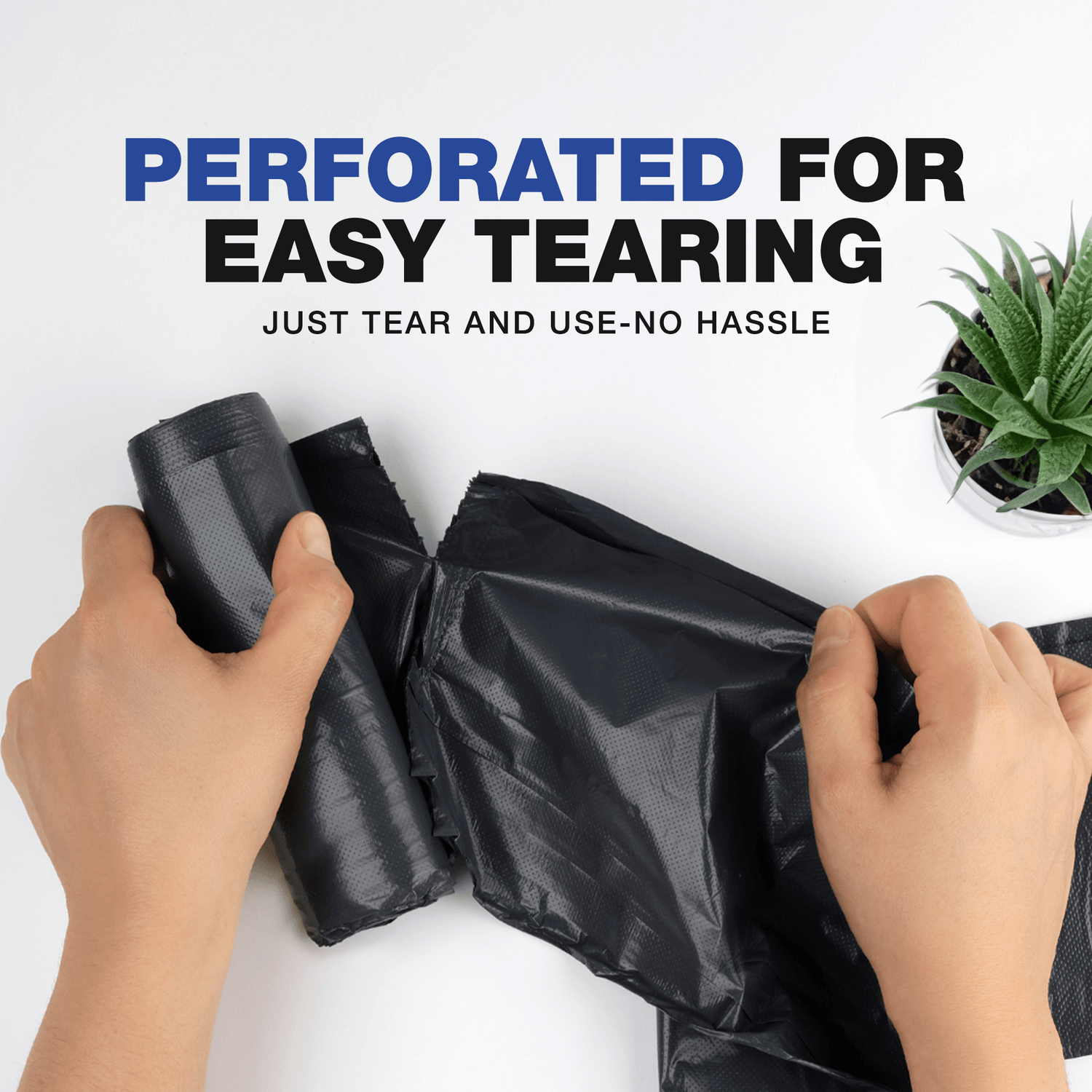 100L - 120L (10 Bags per Roll) - Black Bin Bags - 100% Made of Recycled Material - YouKind