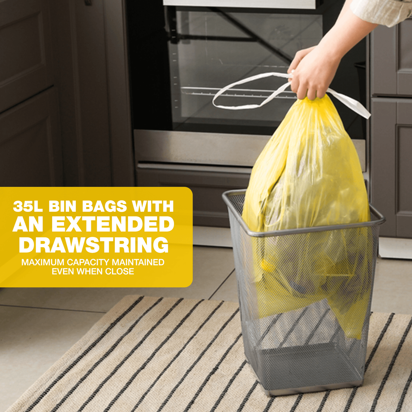 35L (375 Bags) - Lemon Scented Bin Bags with Drawsting - YouKind
