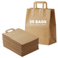 250 Bags of Large Kraft Paper Bags with Handle - Supports Heavy Items Ideal for Restaurants, Coffee Shops, Boutique and Special Occasions