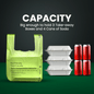 100% Compostable Carrier Bags with Handle - Versatile for Grocery, Food Take - aways, and Household Use - YouKind