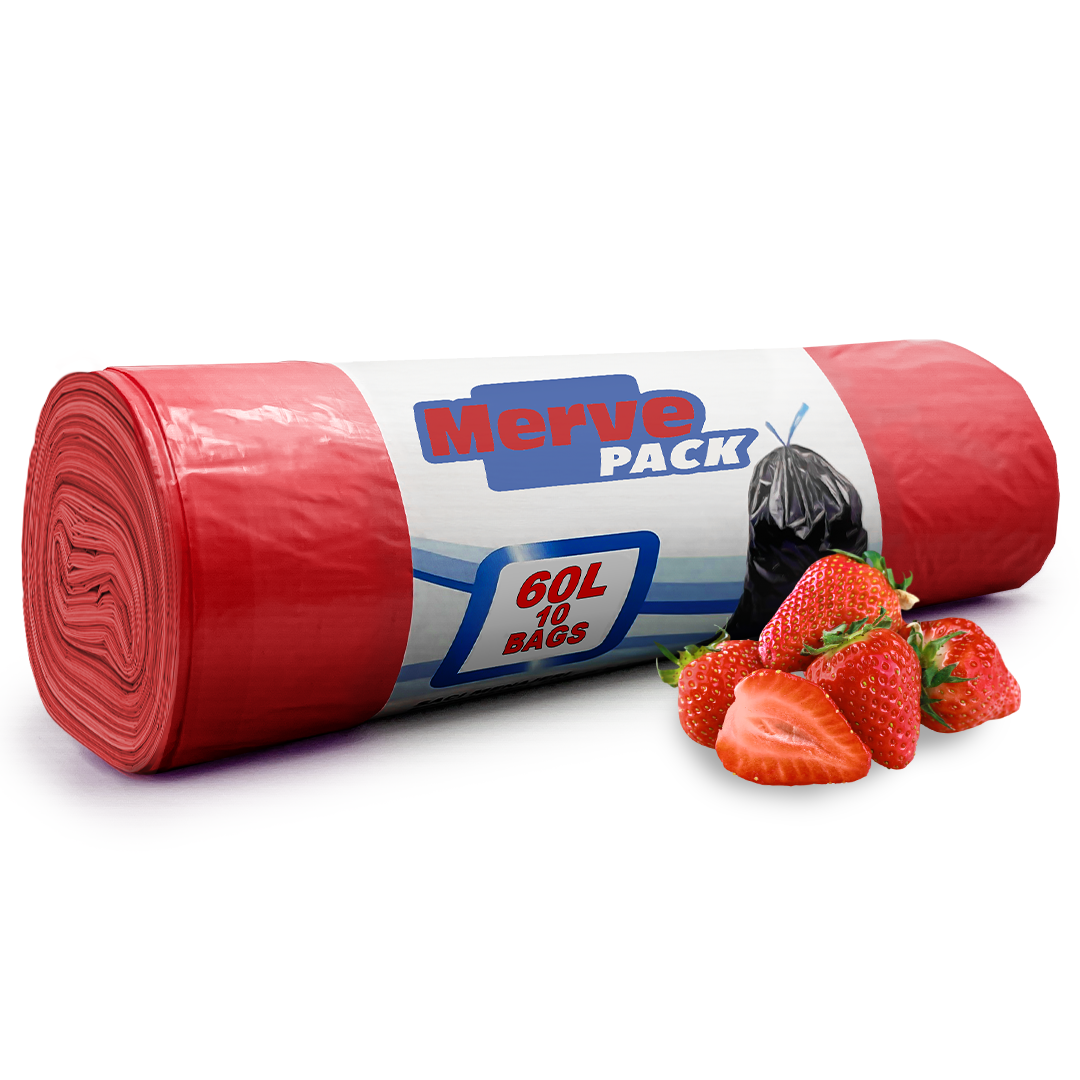 60L Bin Bags - Strawberry Scented Bin Liners