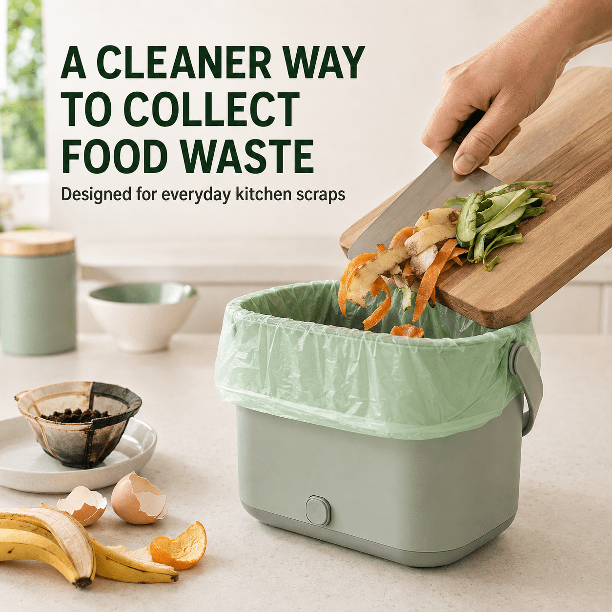 Compostable Food Waste Bags, 40 Per Roll, Kitchen Caddy Liners - YouKind